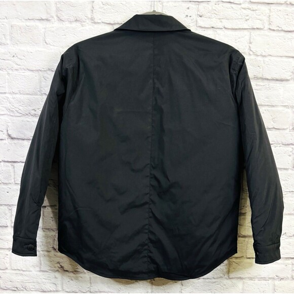 Calvin Klein Womens Snap Front Shirt Jacket Coat SMALL Black Soft Shell NWT - Picture 3 of 10